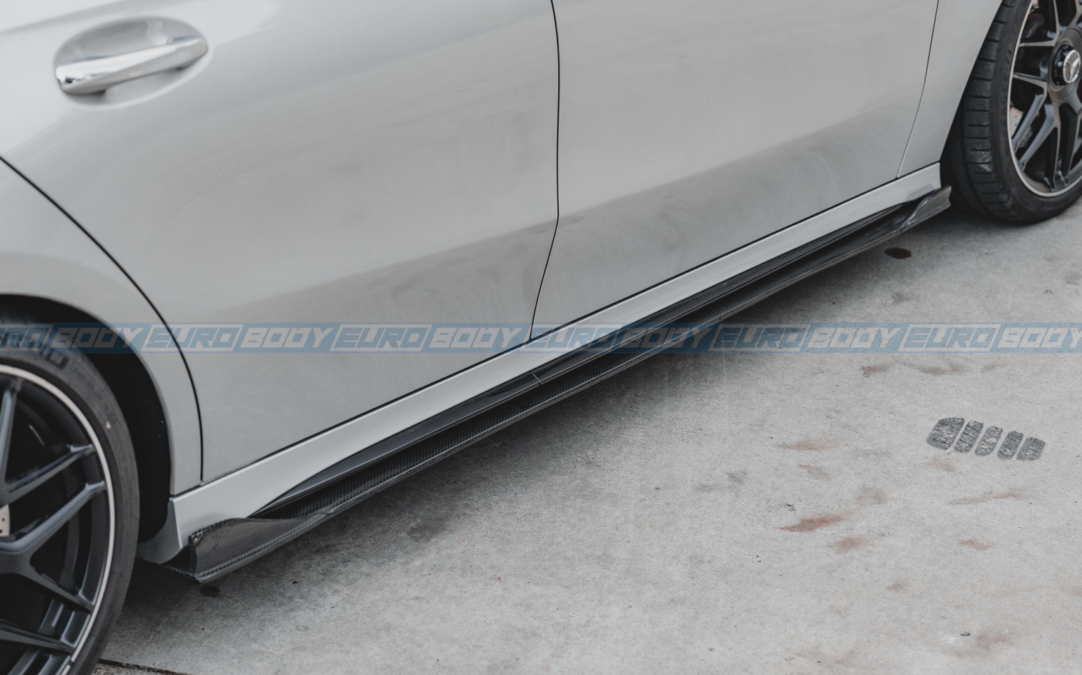 Euro Design Style Side Skirts (Carbon Fibre) for 19+ Mercedes-Benz A-Class W177/V177
