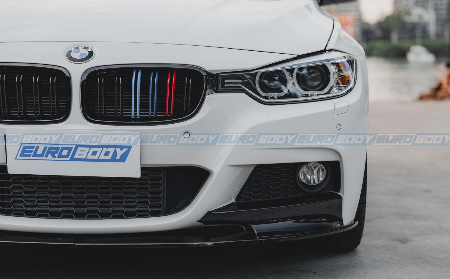 Euro Design Dual Slot Front Grill (Gloss Black) for 12-18 BMW 3 Series/4 Series F30/F31/F32/F33/F36
