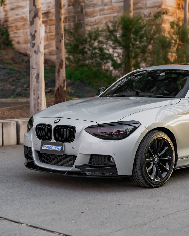 Euro Design Dual Slot Front Grill (Gloss Black) for 11-19 BMW 1 Series F20