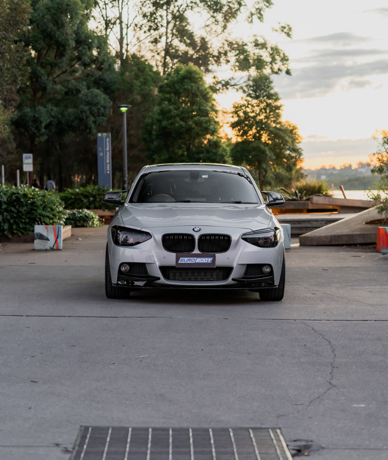 Euro Design Dual Slot Front Grill (Gloss Black) for 11-19 BMW 1 Series F20