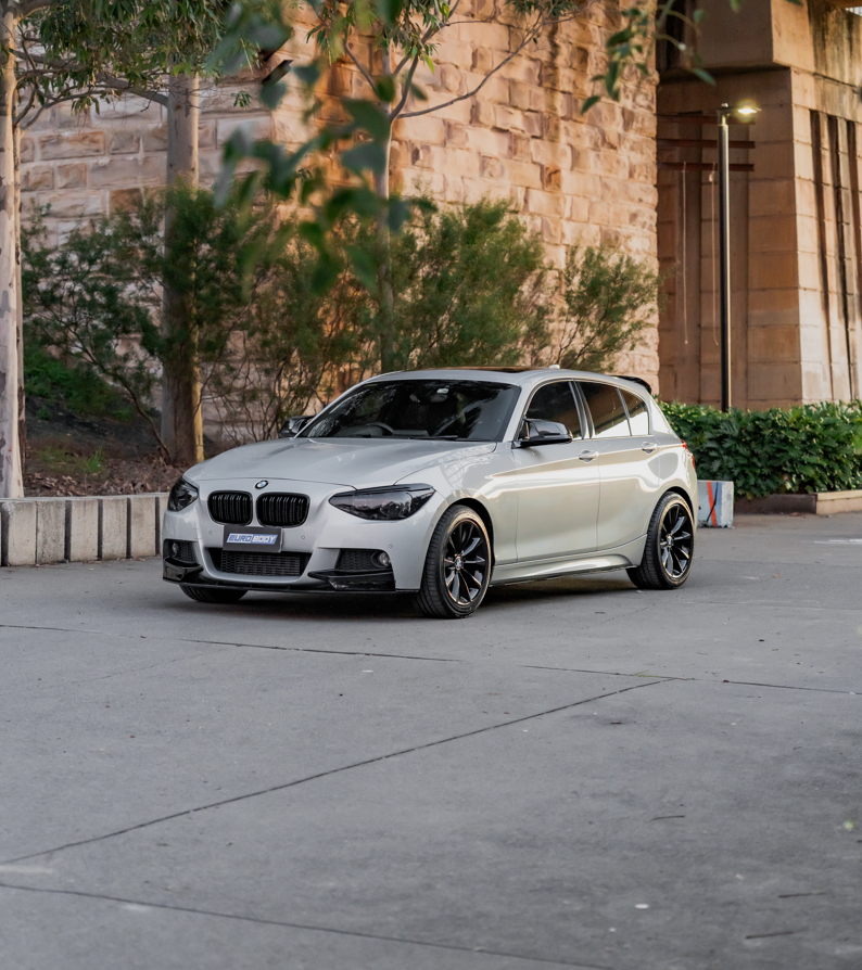 Euro Design Dual Slot Front Grill (Gloss Black) for 11-19 BMW 1 Series F20