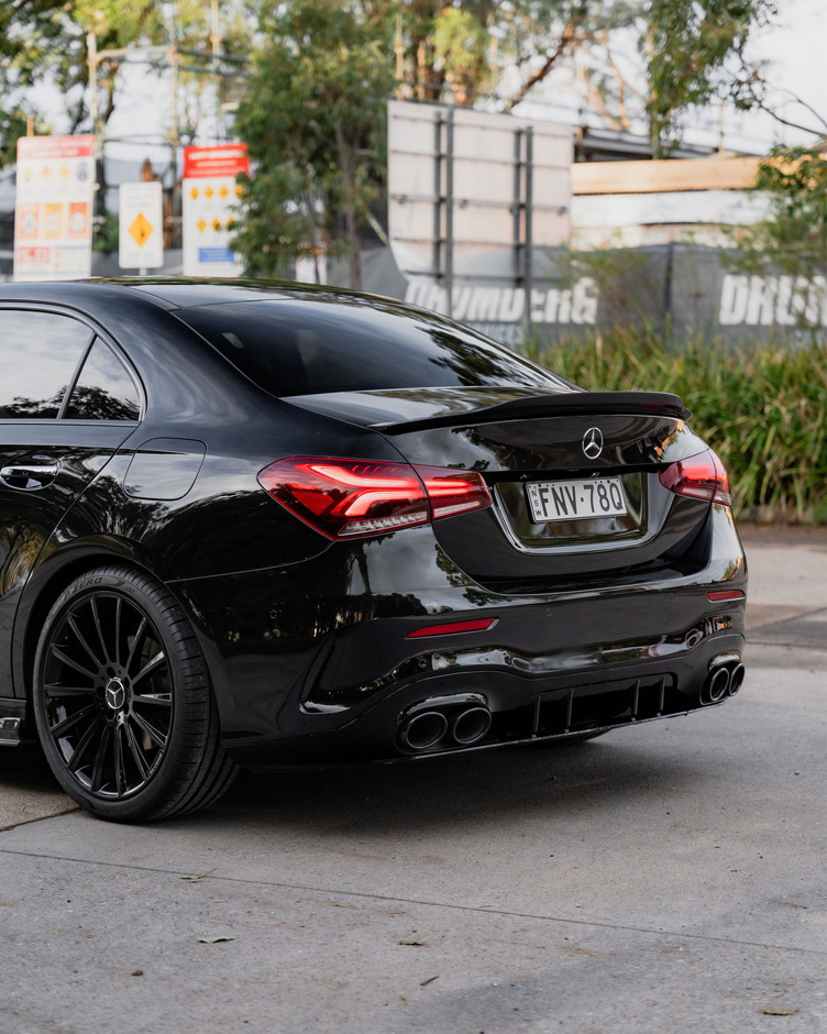 A35/A45S (AMG) Style Rear Diffuser (Gloss Black) for 19+ Mercedes-Benz A-Class (AMG/AMG-Line) W177/V177