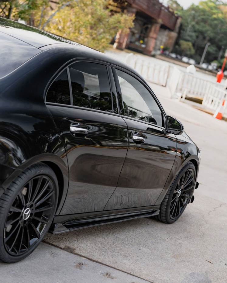Euro Design Style Side Skirts (Carbon Fibre) for 19+ Mercedes-Benz A-Class W177/V177
