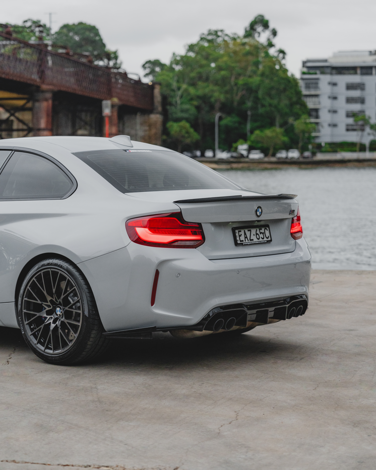 Euro Design Rear Diffuser (Gloss Black) for 16-21 BMW M2 F87