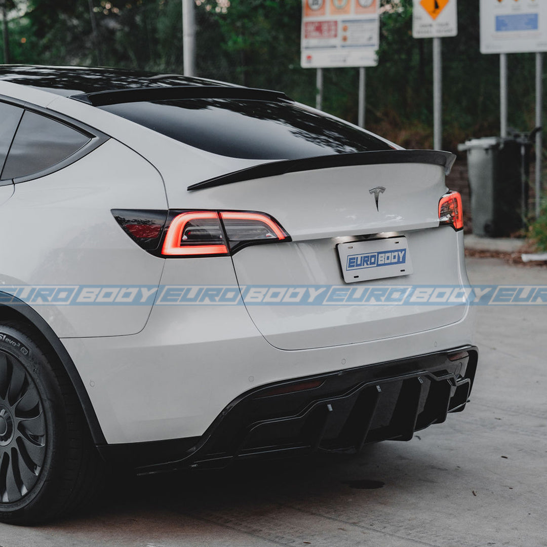 Euro Design Rear Diffuser (Gloss Black) for 21-25 Tesla Model Y