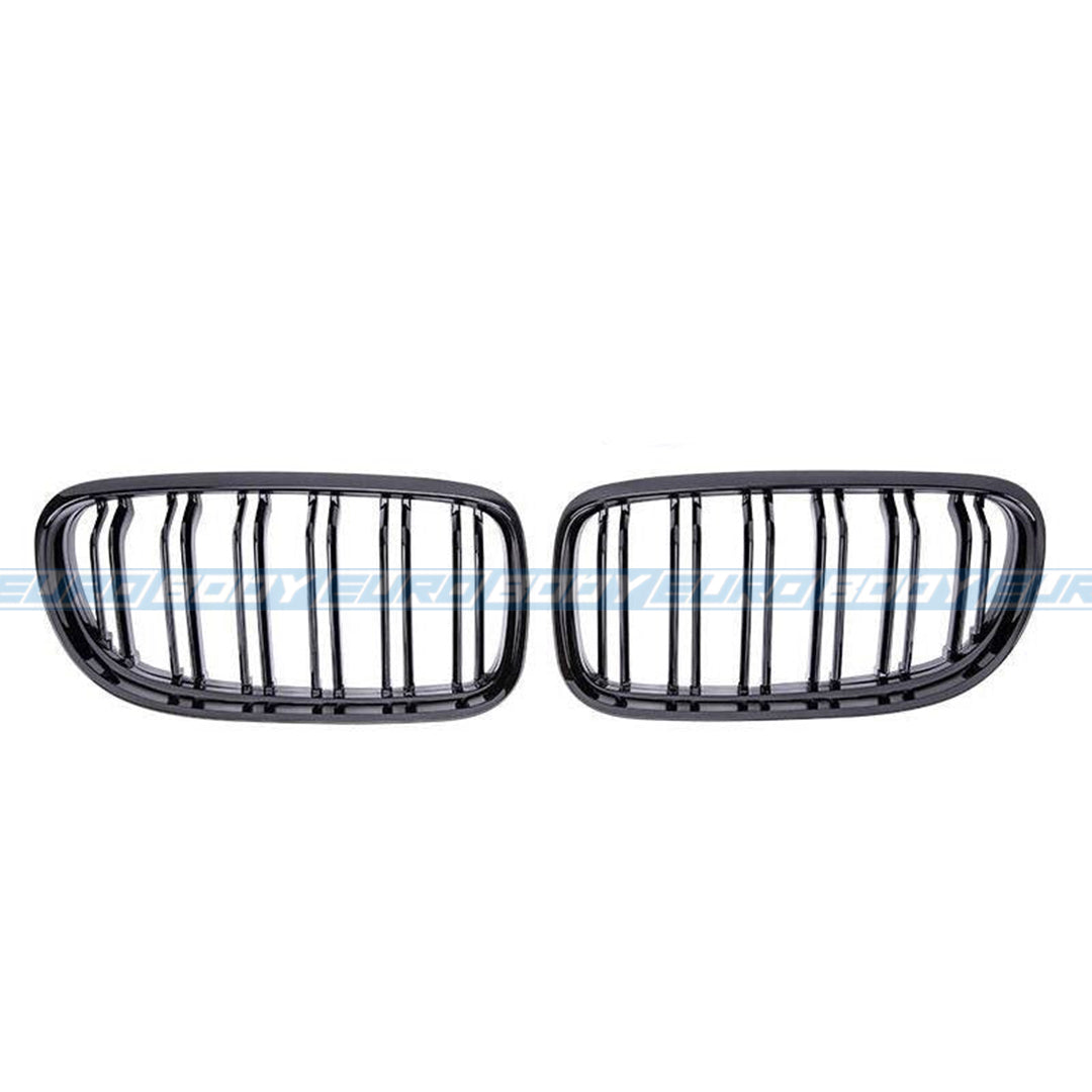 Euro Design Dual Slot Front Grill (Gloss Black) for 05-11 BMW 3 Series E90/E92/E93