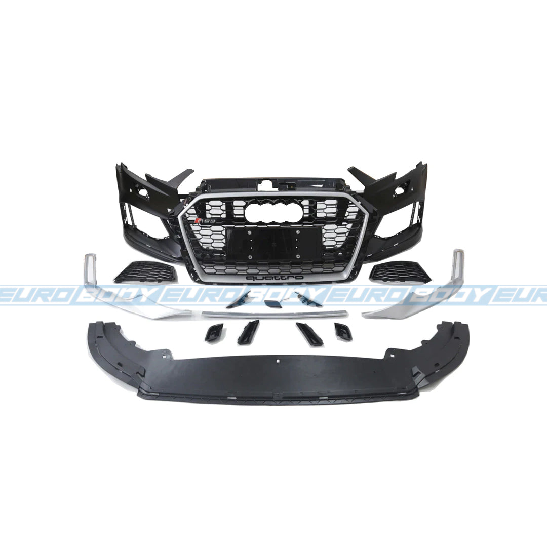 RS Style Front Bumper for 17-20 Audi A3/S3 (Sedan/Hatch) 8V