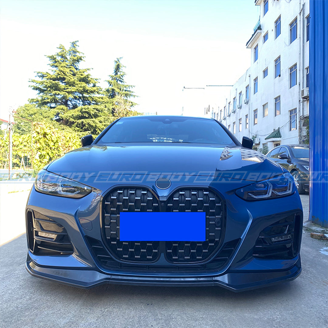 Euro Design Front Lip (Gloss Black) for 20+ BMW 4 Series G22 (Coupe) (M-Sport)
