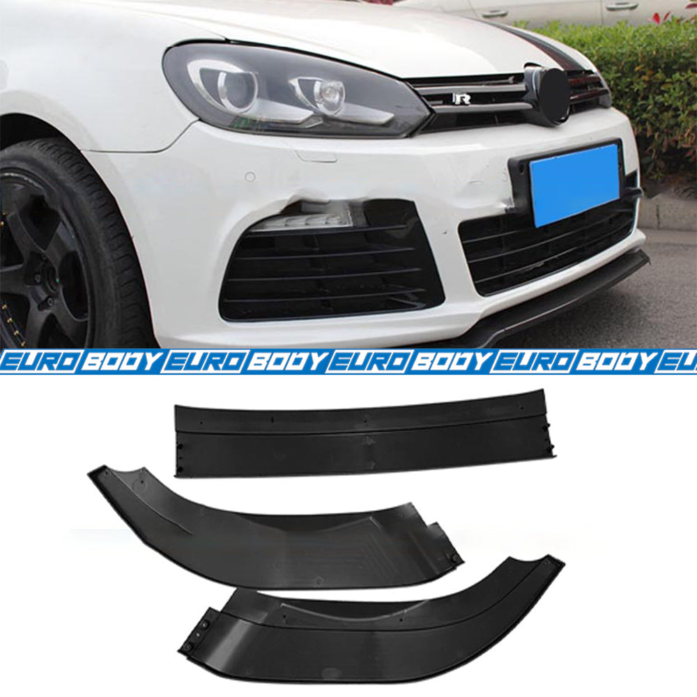 Euro Design Front Lip (Gloss Black) for 09-13 Volkswagen Golf R MK6