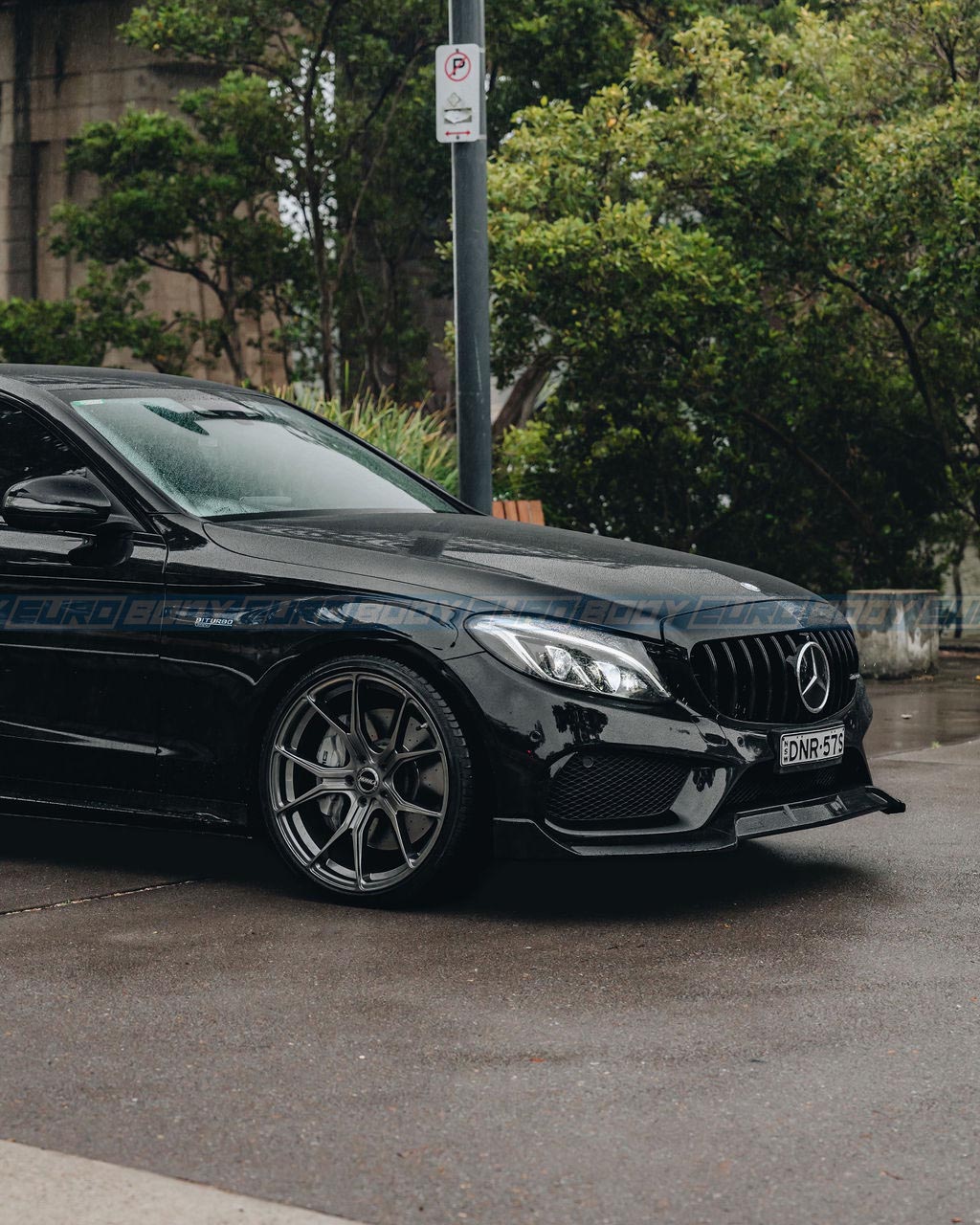 BB Style Front Lip (Gloss Black) for 15-21 Mercedes-Benz C-Class (AMG/AMG-Line) W205/C205