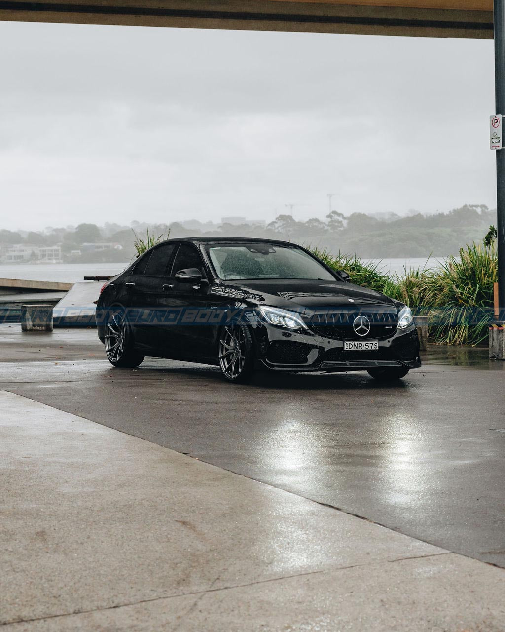 BB Style Front Lip (Gloss Black) for 15-21 Mercedes-Benz C-Class (AMG/AMG-Line) W205/C205