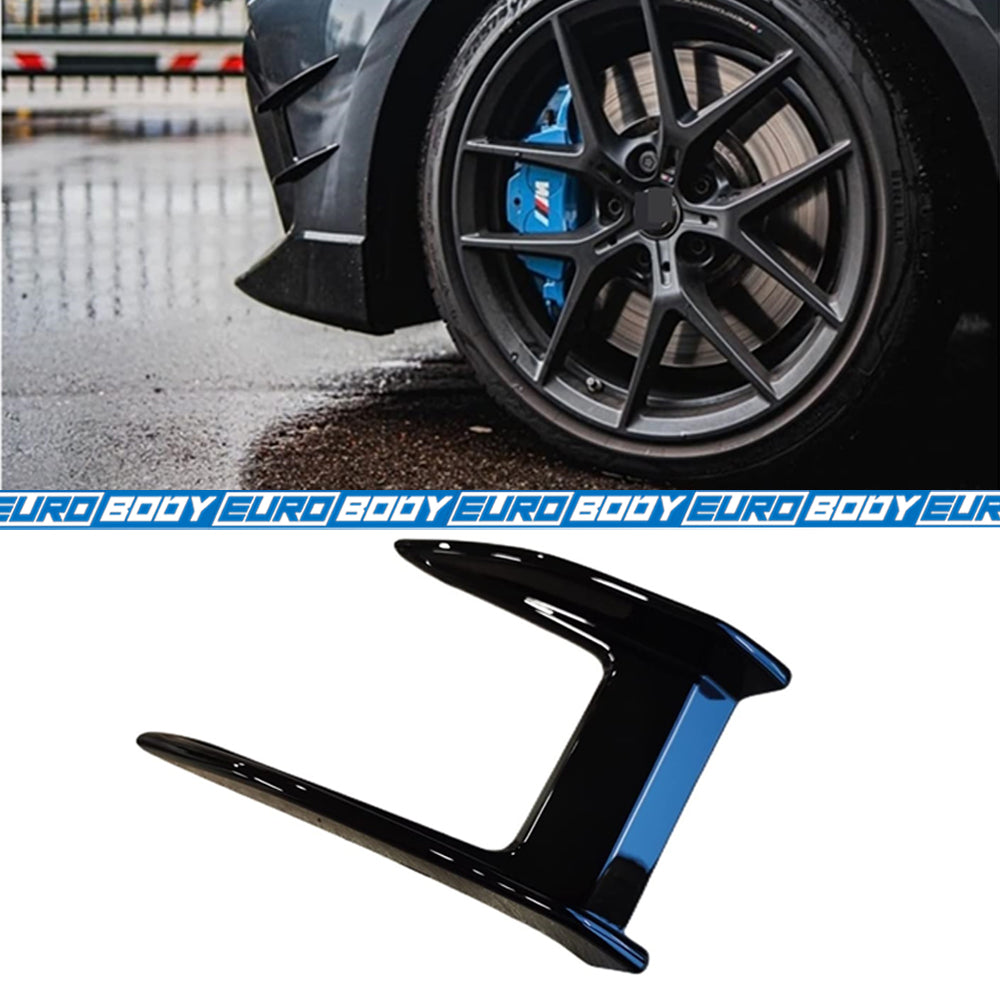 M-Performance Style Front Canards (Gloss Black) for 19-23 BMW 1 Series F40 (M-Sport)