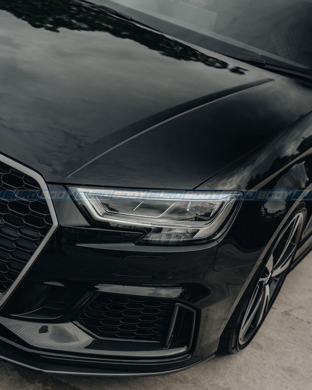 Euro Design Front Bumper Trim (Dry Carbon Fibre) for 17-19 Audi RS3 (Sedan) 8V