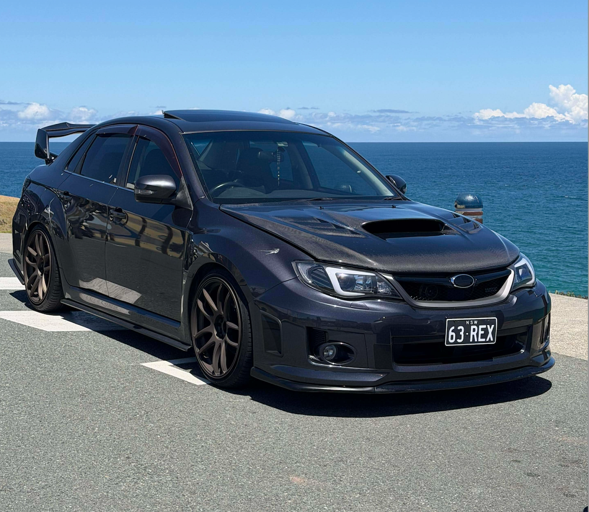 VRS-II Style Bonnet/Hood (Carbon Fibre) for 07-14 Subaru Impreza WRX & STI G3