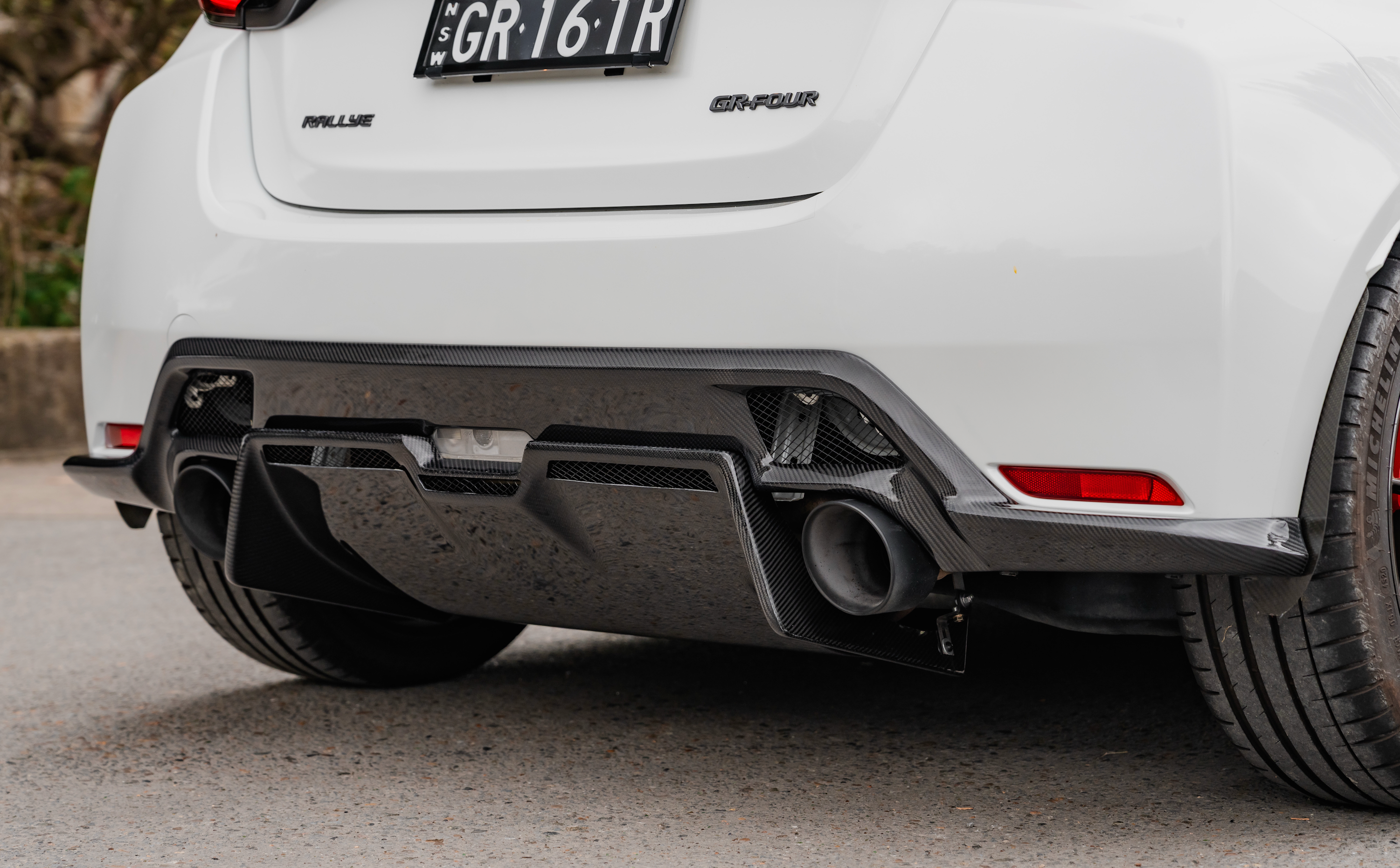 Garage Vary Rear Diffuser and Centre Diffuser (Carbon Fibre) for 20+ Toyota GR Yaris MXPA12