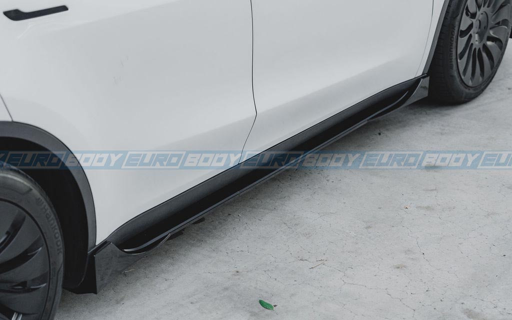 Euro Design Side Skirt (Gloss Black) for 21-25 Tesla Model Y