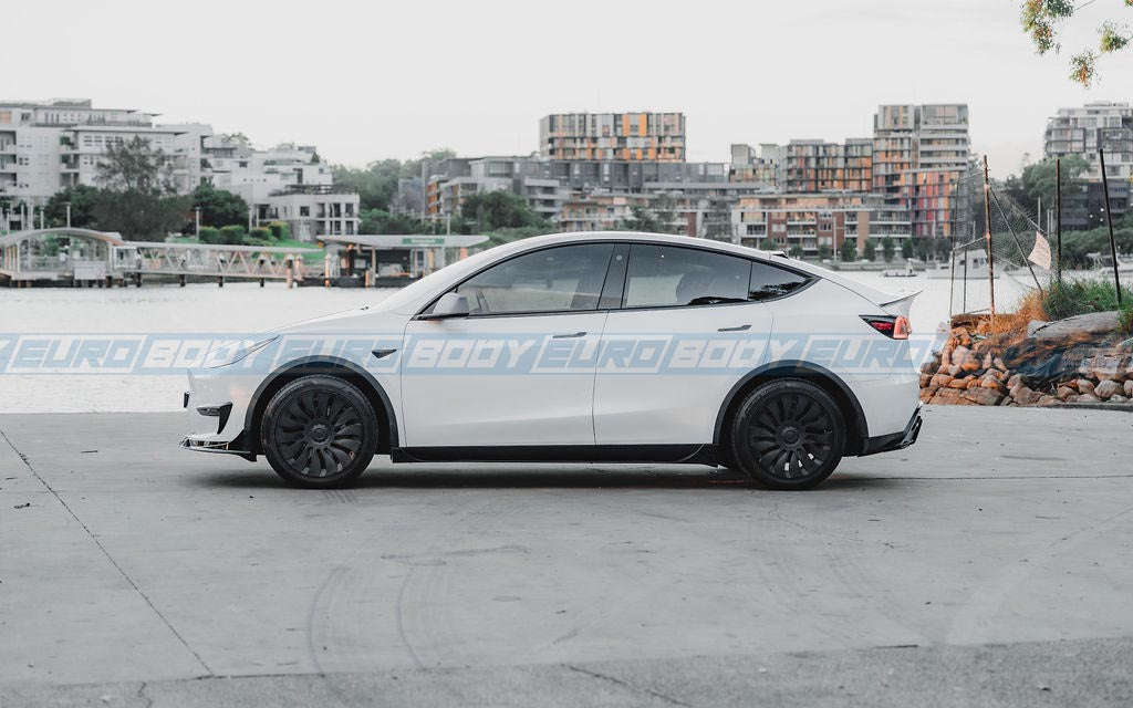 Euro Design Side Skirt (Gloss Black) for 21-25 Tesla Model Y
