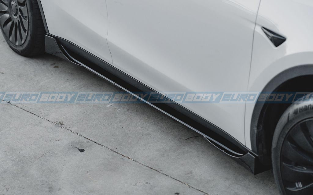 Euro Design Side Skirt (Gloss Black) for 21-25 Tesla Model Y