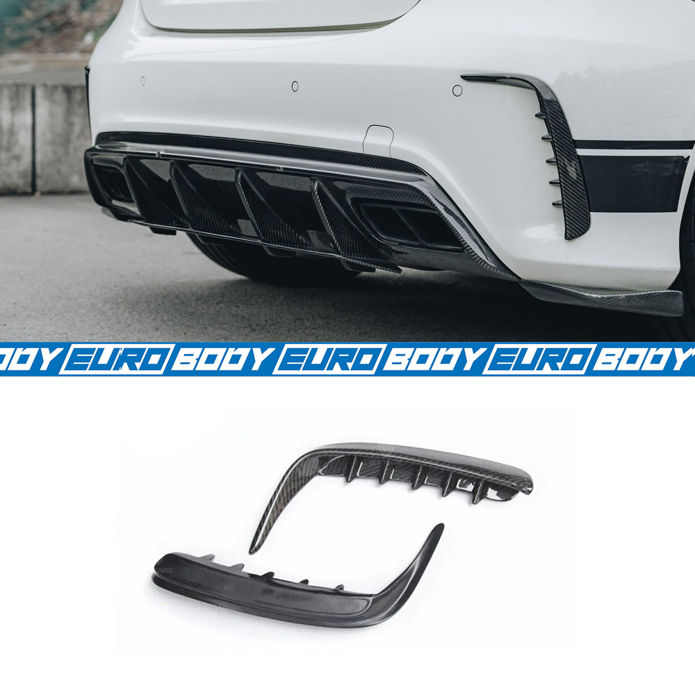 Euro Design Rear Canards (Carbon Fibre) for 13-18 Mercedes-Benz A-Class (AMG/AMG-Line) W176
