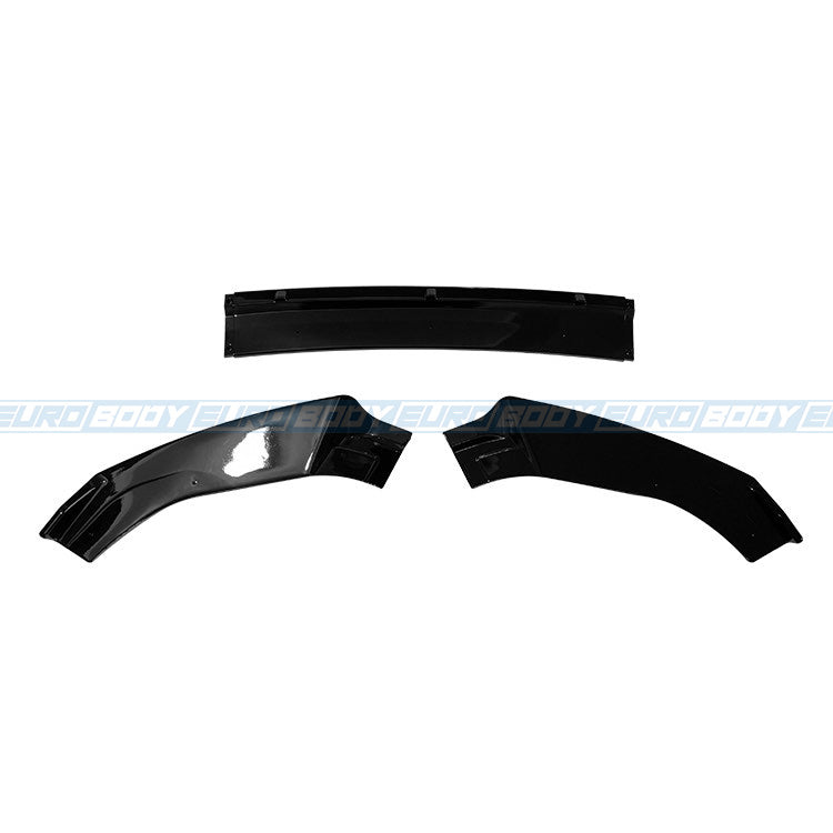 Euro Design 3 Piece Front Lip (Gloss Black) for 12-20 Volkswagen Golf R-Line/TSI/TDI MK7/7.5