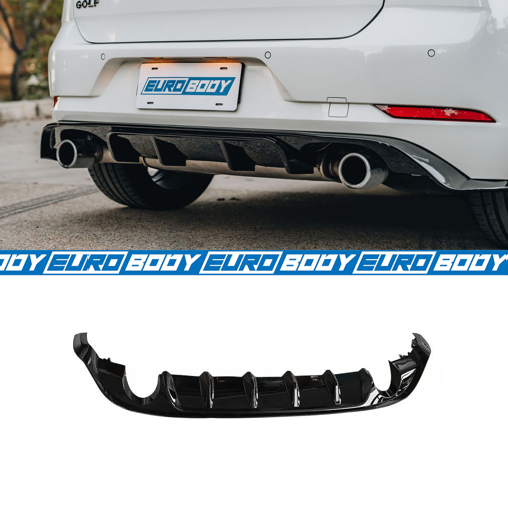 TCR Style Rear Diffuser (Gloss Black) for 17-20 Volkswagen Golf GTI MK7.5