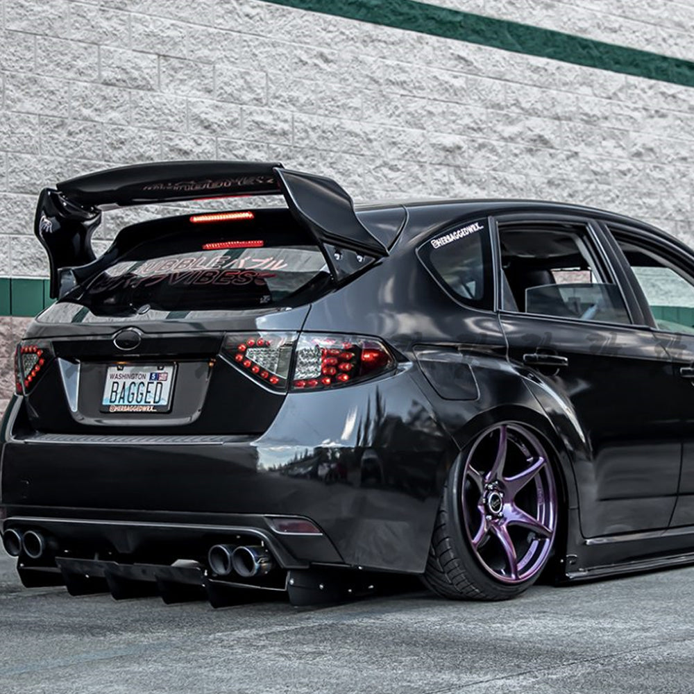 VRS Style Wing Spoiler (Portion Carbon Fibre) for 08-14 Subaru WRX & STI G3 (Hatch)