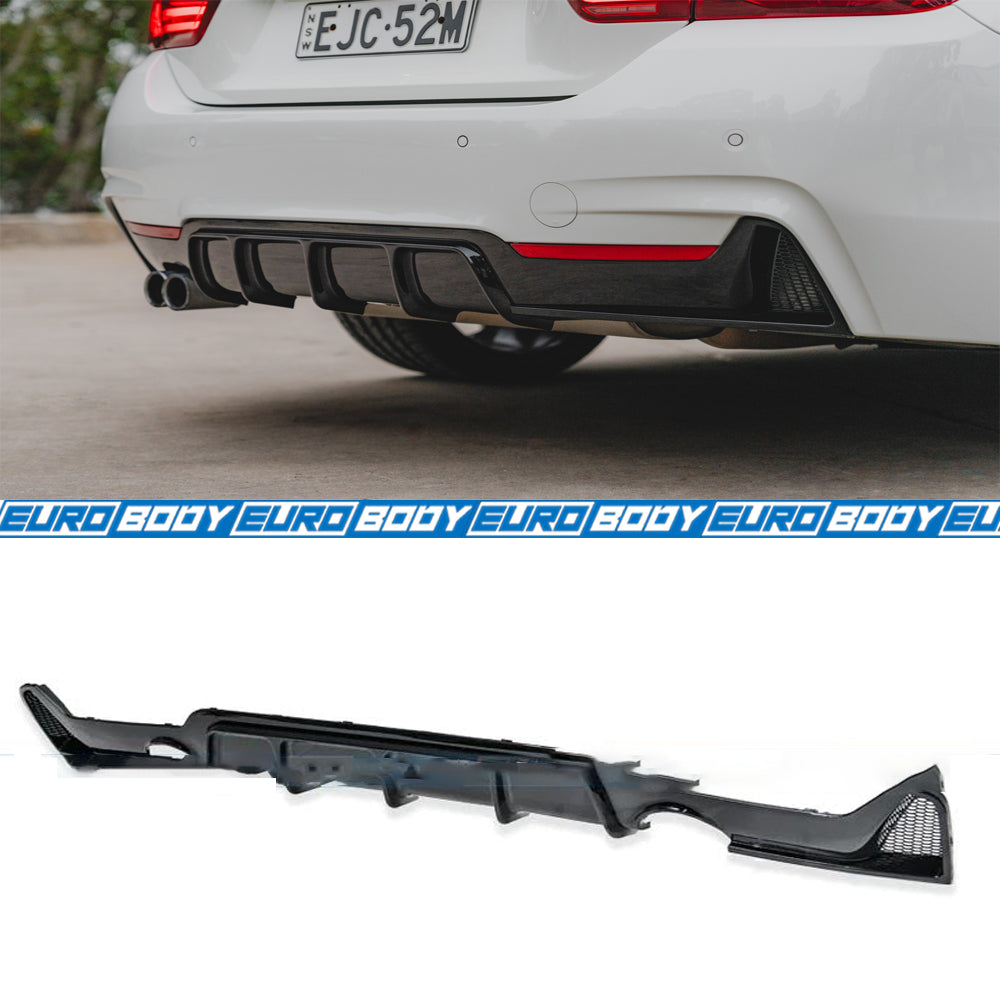 M-Performance Style Rear Diffuser (Gloss Black) for 12-18 BMW 4 Series F32/F33/F36 (M-Sport)