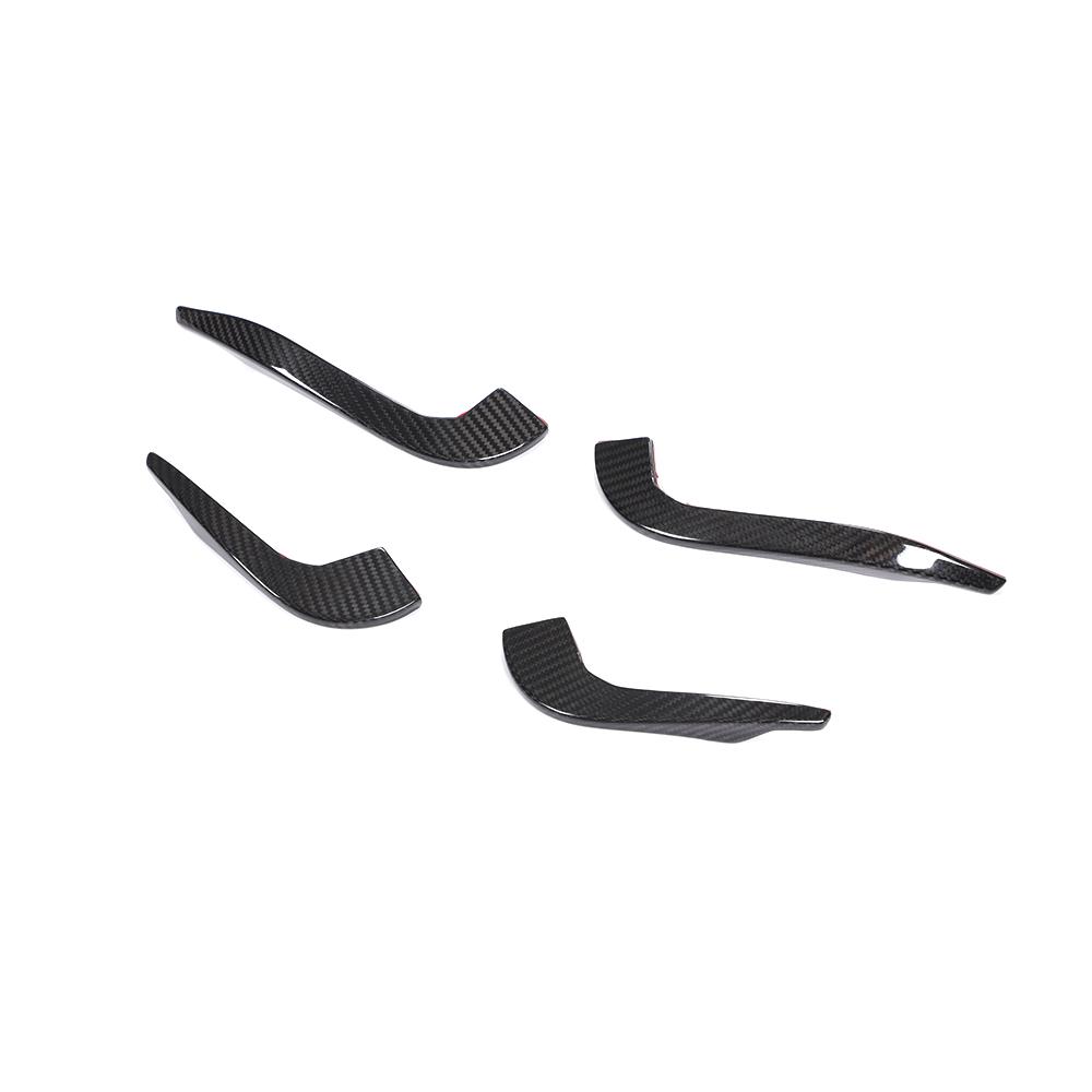 Euro Design Front Bumper Canards (Dry Carbon Fibre) for 17-19 Audi RS3 (Sedan) 8V