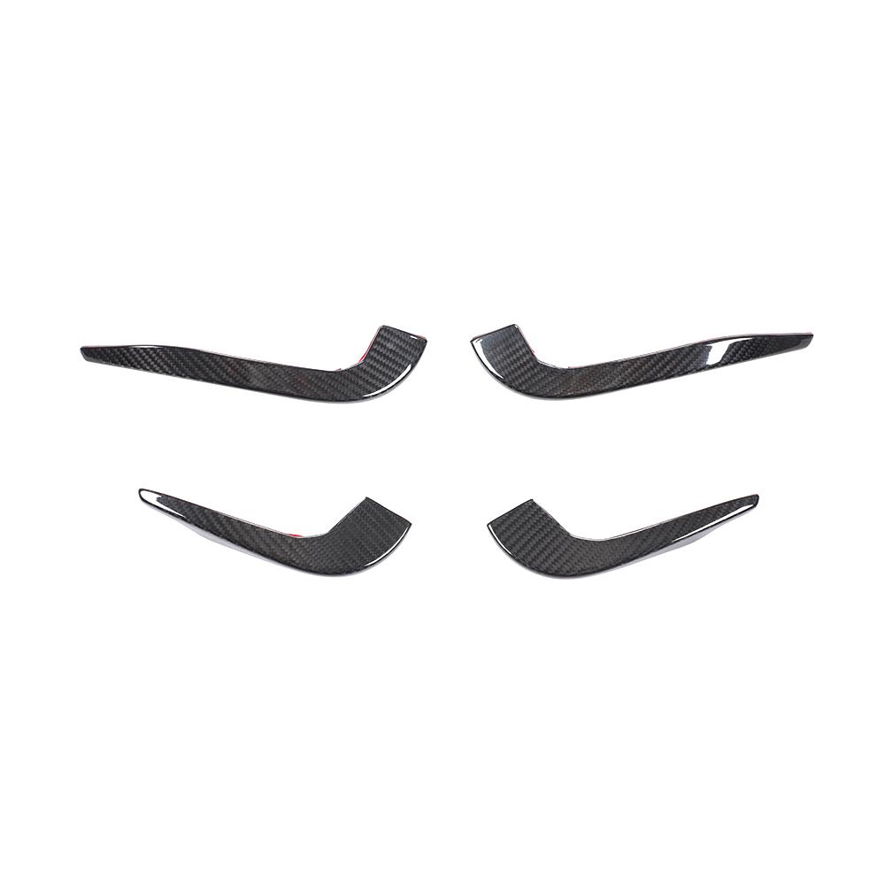 Euro Design Front Bumper Canards (Dry Carbon Fibre) for 17-19 Audi RS3 (Sedan) 8V