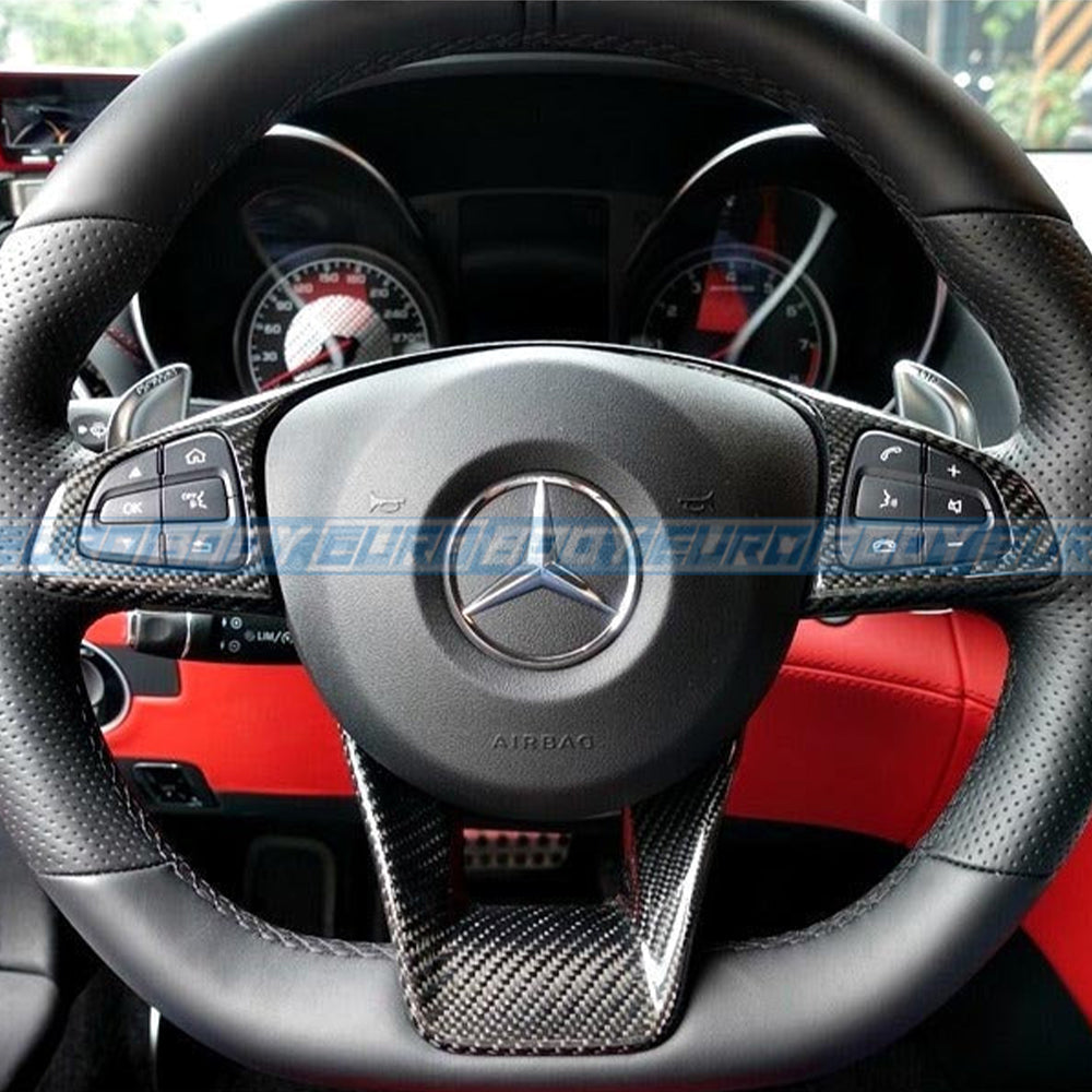 OEM+ Style Steering Wheel Trim (Carbon Fibre) (Replacement) for Mercedes (AMG-Line/AMG Steering Wheels) (Universal)