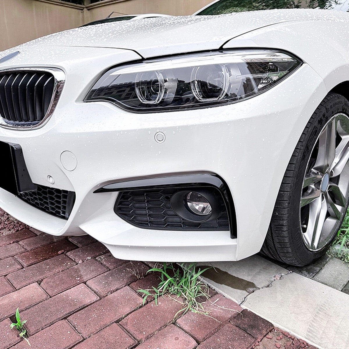 Euro Design Front Canards (Gloss Black) for 14-19 BMW 2 Series F22/F23 (M-Sport)