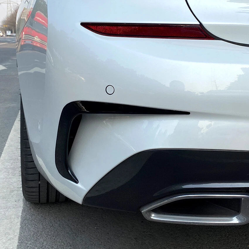 Euro Design Rear Canards (Gloss Black) for 19-22 BMW 3 Series G20 Pre-LCI