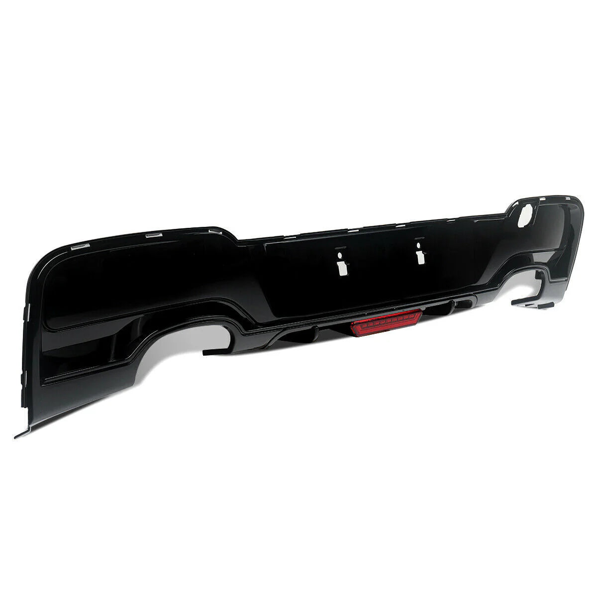 M-Performance Style Rear Diffuser with LED (Gloss Black) for 11-14 BMW 1 Series F20 (M-Sport) Pre-LCI