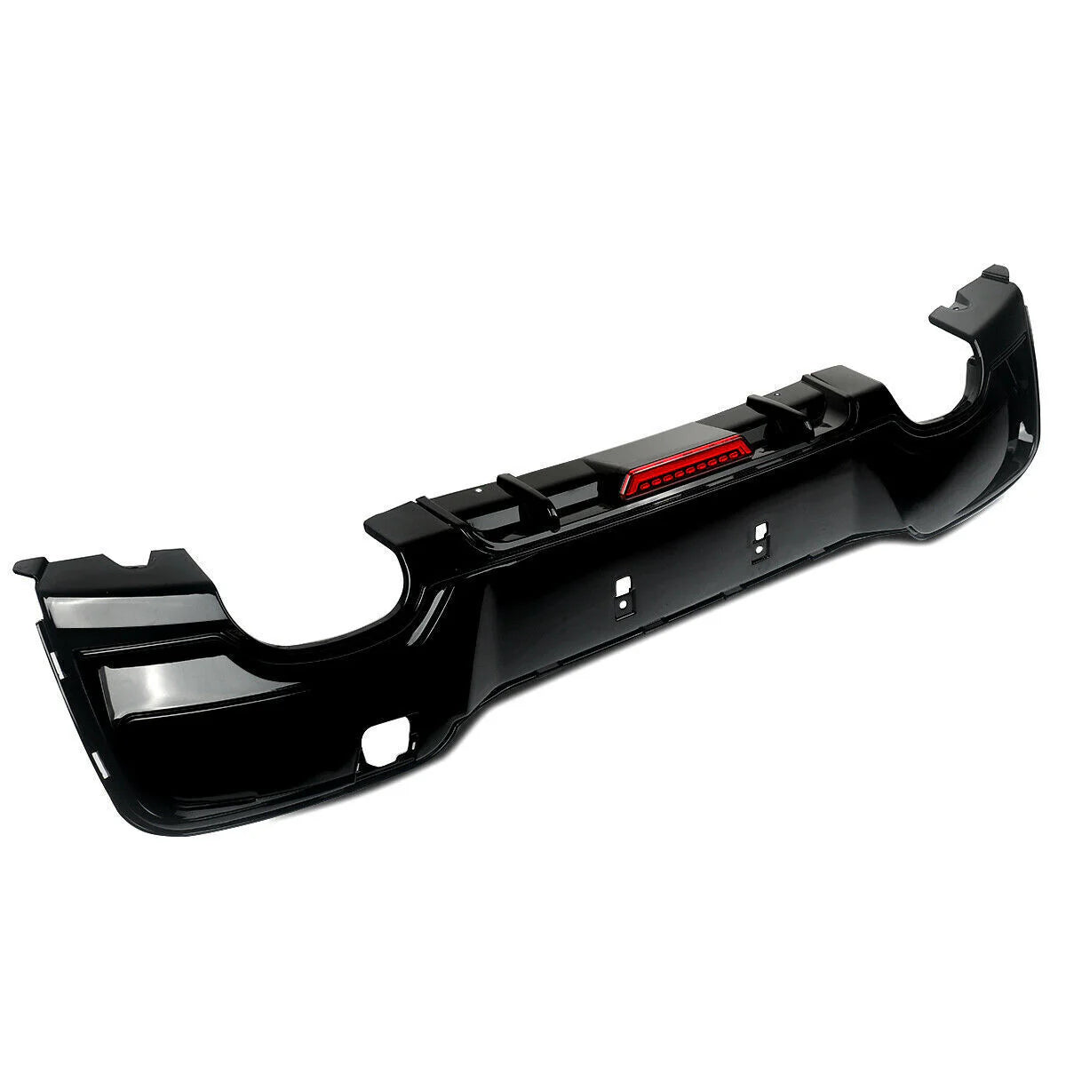M-Performance Style Rear Diffuser with LED (Gloss Black) for 11-14 BMW 1 Series F20 (M-Sport) Pre-LCI