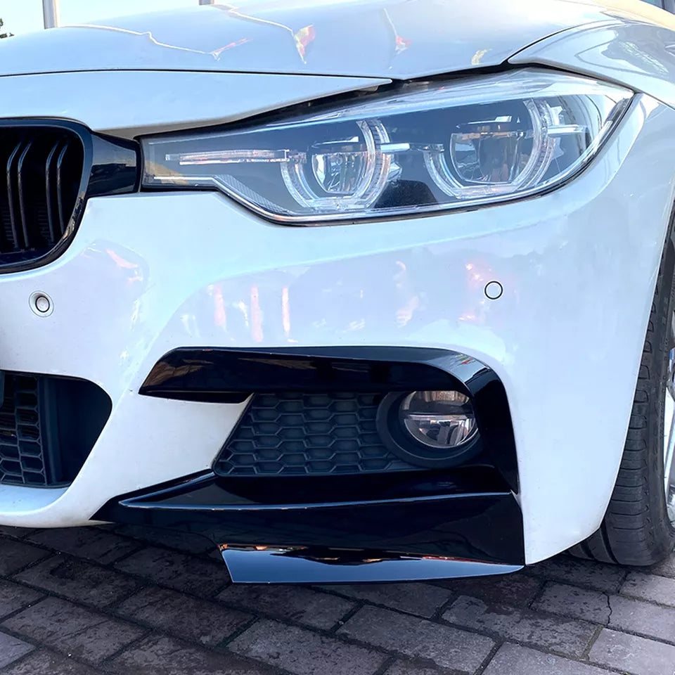 Euro Design Front Canards (Gloss Black) for 12-18 BMW 3 Series F30/F31 (M-Sport)