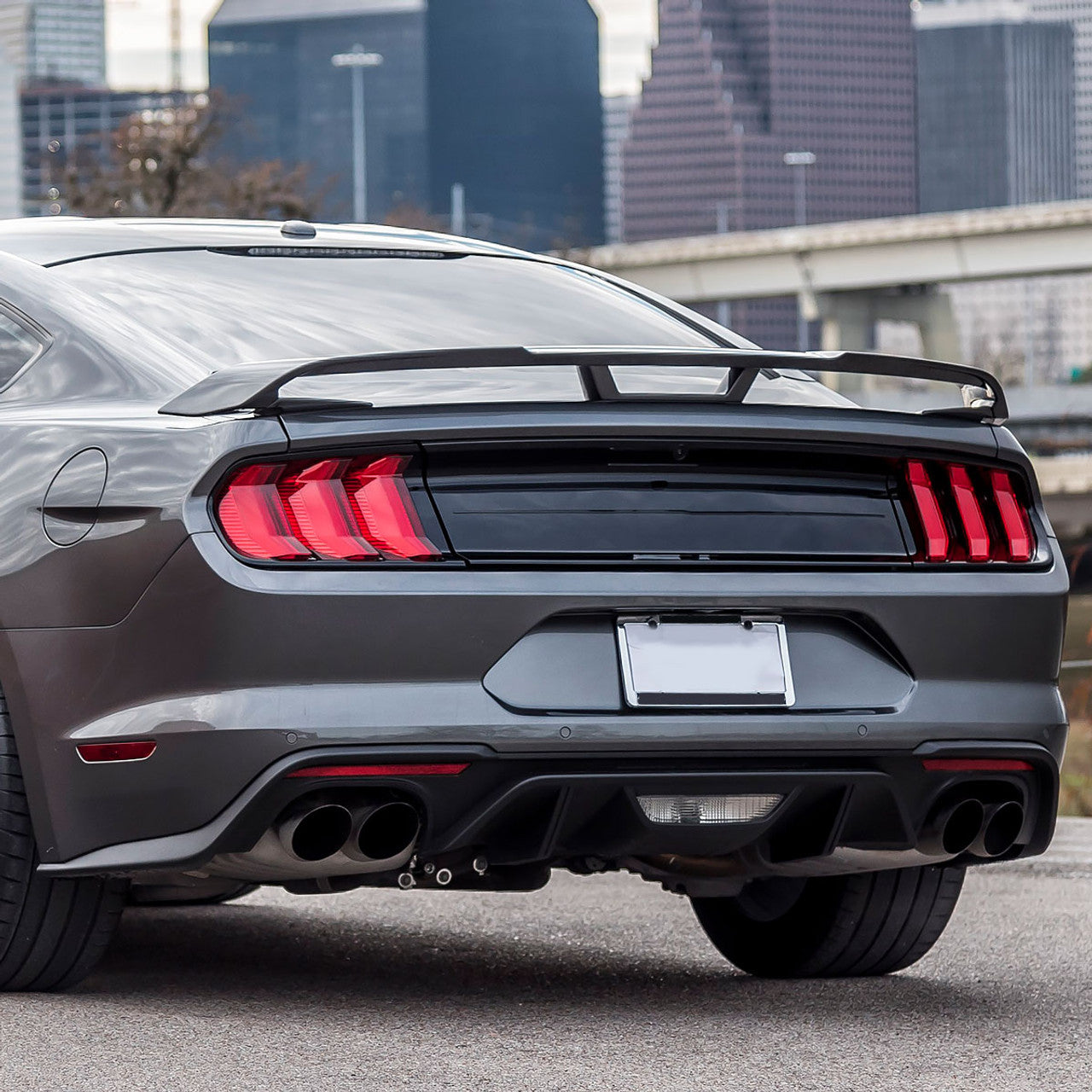 GT500 Style Wing Spoiler (Gloss Black) for 15-23 Ford Mustang FM/FN