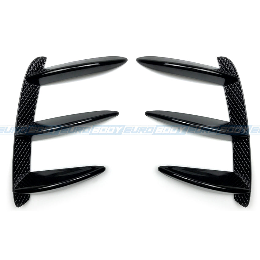 Euro Design Rear Bumper Inserts (Gloss Black) for 13-18 Mercedes-Benz A-Class (AMG/AMG-Line) W176