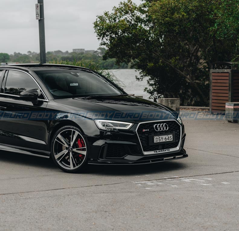 Euro Design Front Bumper Trim (Dry Carbon Fibre) for 17-19 Audi RS3 (Sedan) 8V