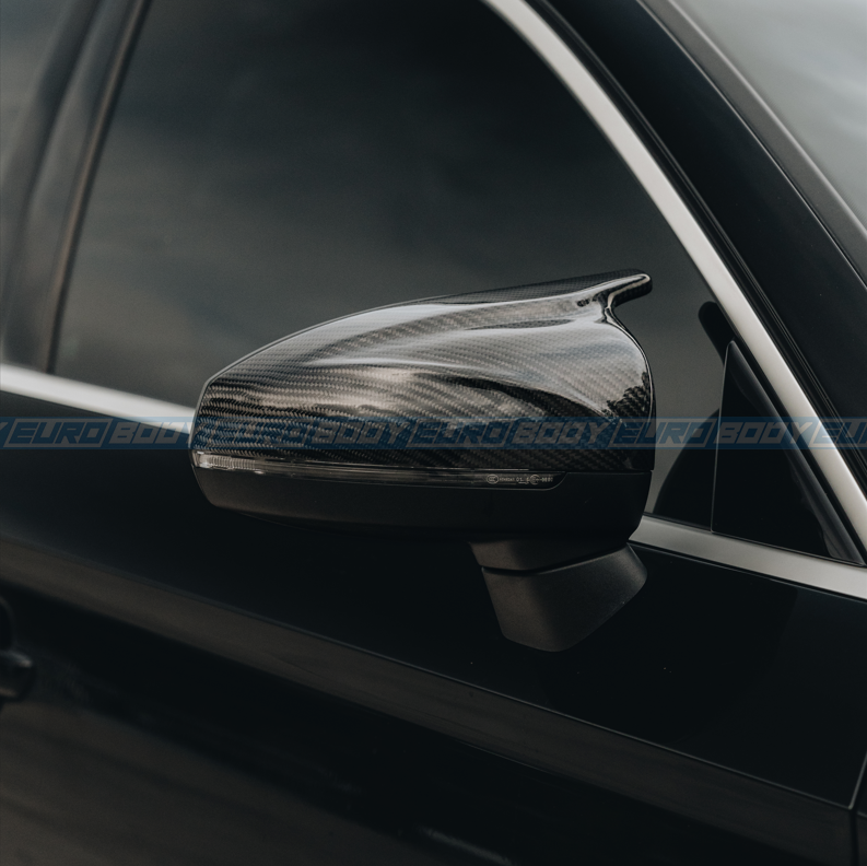 M-Style Mirror Caps (Carbon Fibre) (Replacement) for 13-20 Audi A3/S3/RS3 (Sedan/Hatch) 8V