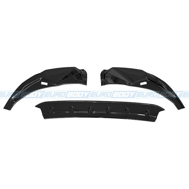 Euro Design Front Lip (Gloss Black) for 21+ Audi A3 (Base Model) 8Y