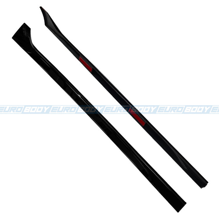 R Style Side Skirts (Gloss Black) for 21+ Volkswagen Golf TSI/R MK8