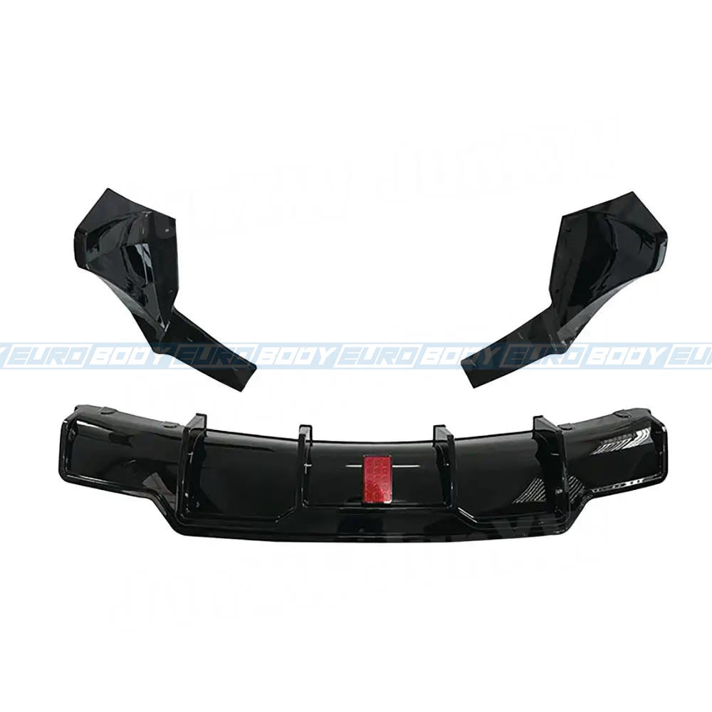 Euro Design Rear Diffuser with LED (Gloss Black) for 19-23 Tesla Model 3