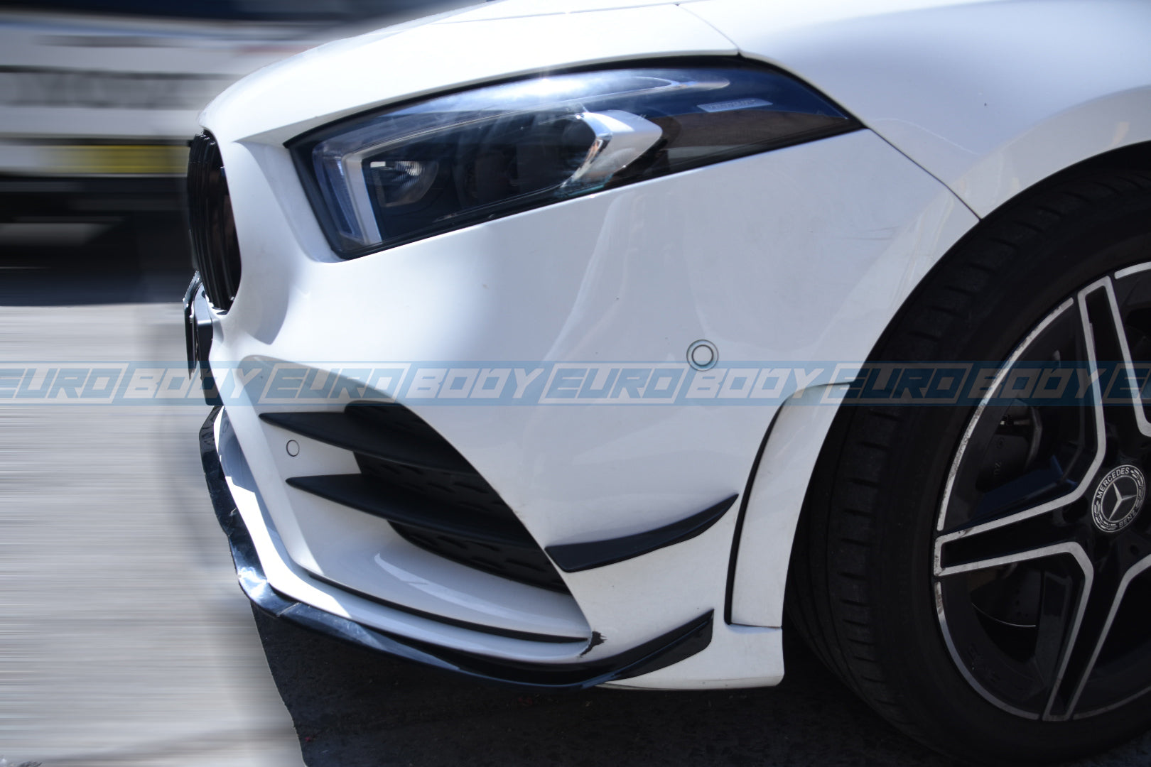 AMG Style Front Lip Kit (Gloss Black) for 19+ Mercedes-Benz A-Class (AMG/AMG-Line) W177/V177