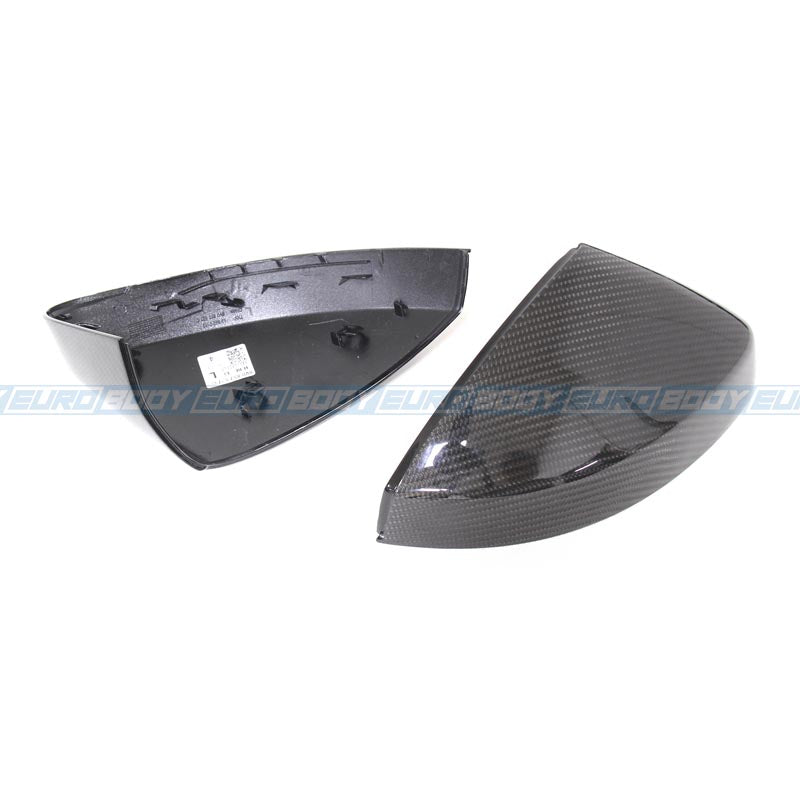 OEM+ Style Mirror Caps (Carbon Fibre) (Replacement) for 13-20 Audi A3/S3/RS3 (Sedan/Hatch) 8V