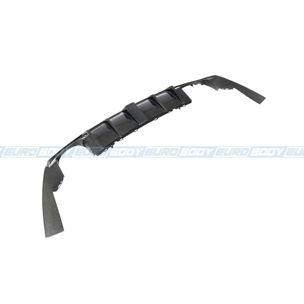 Euro Design Rear Diffuser with LED (Carbon Fibre) for 17-20 Audi A3 S-Line/S3/RS3 (Sedan) 8V