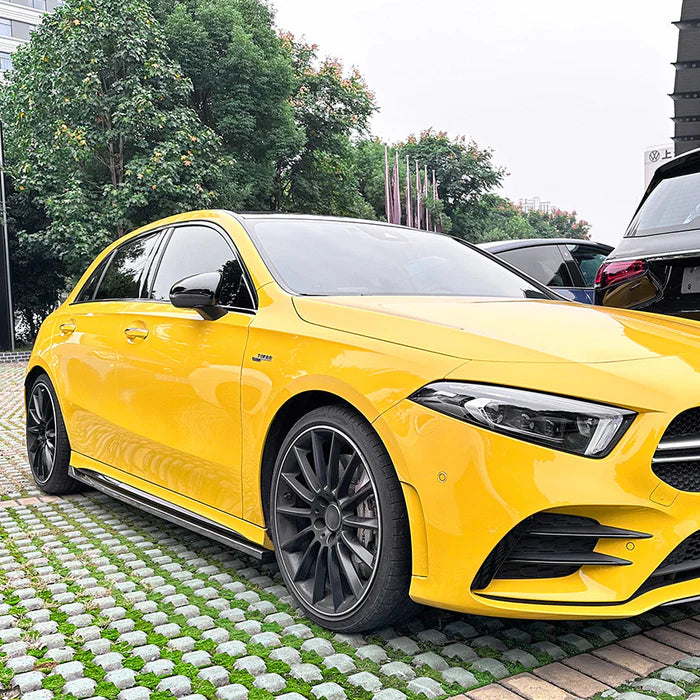 Euro Design Side Skirts (Gloss Black) for 19+ Mercedes-Benz A-Class W177/V177