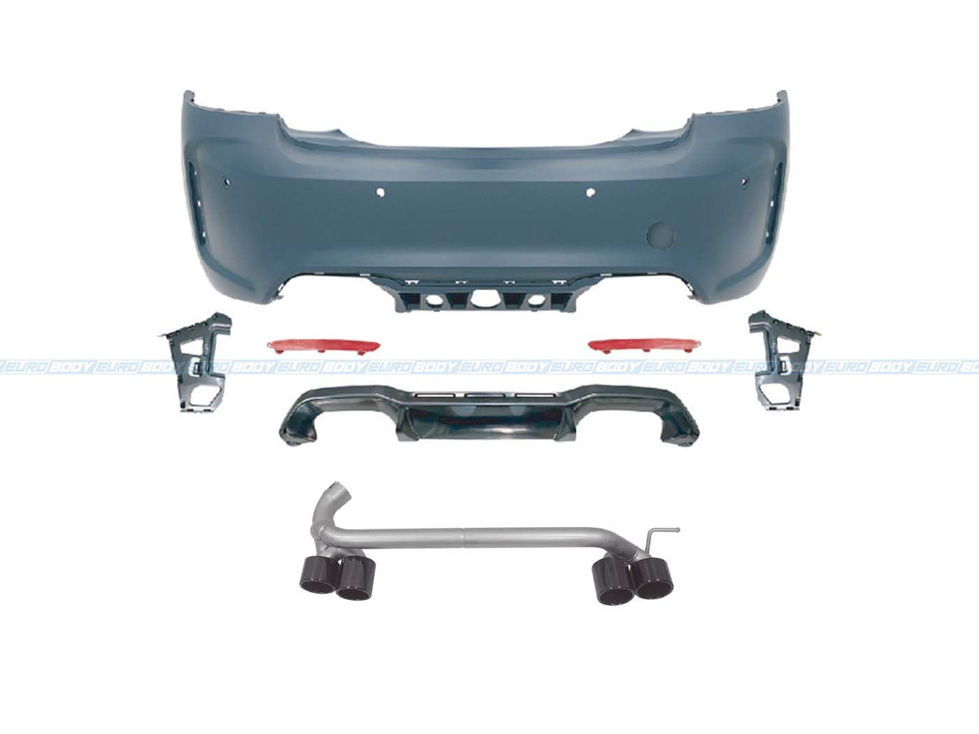 M2 Competition Style Rear Bumper for 14-21 BMW 2 Series F22