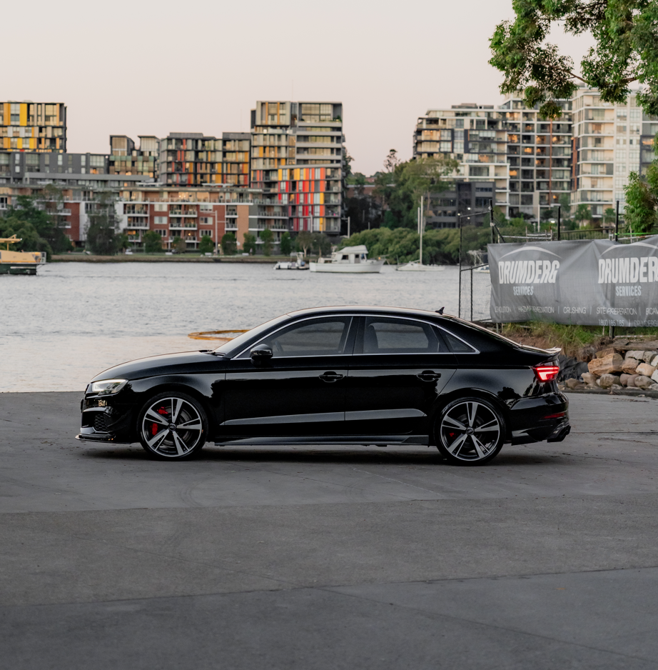 Revozport Style Side Skirts (Carbon Fibre) for 17-20 Audi A3/S3/RS3 (Sedan) 8V