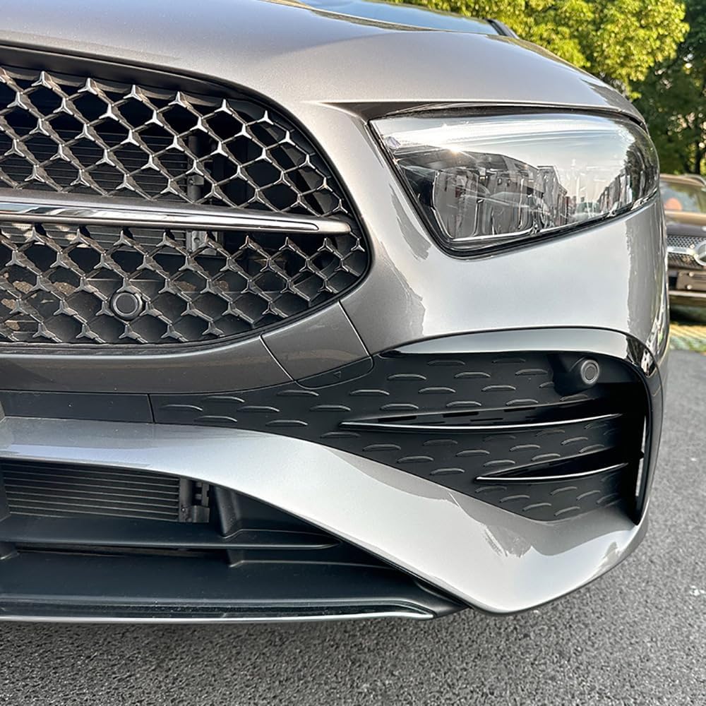 Euro Design Front Fins (Gloss Black) for 23+ Mercedes-Benz A-Class (A35/AMG-Line) W177/V177