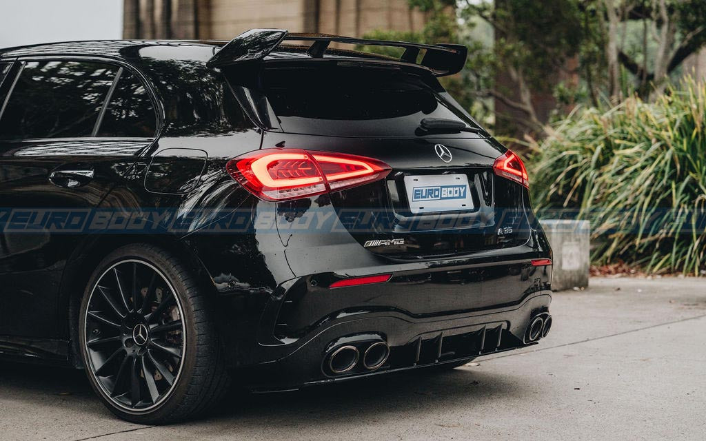 A35/A45S (AMG) Style Rear Diffuser (Gloss Black) for 19+ Mercedes-Benz A-Class (AMG/AMG-Line) W177/V177